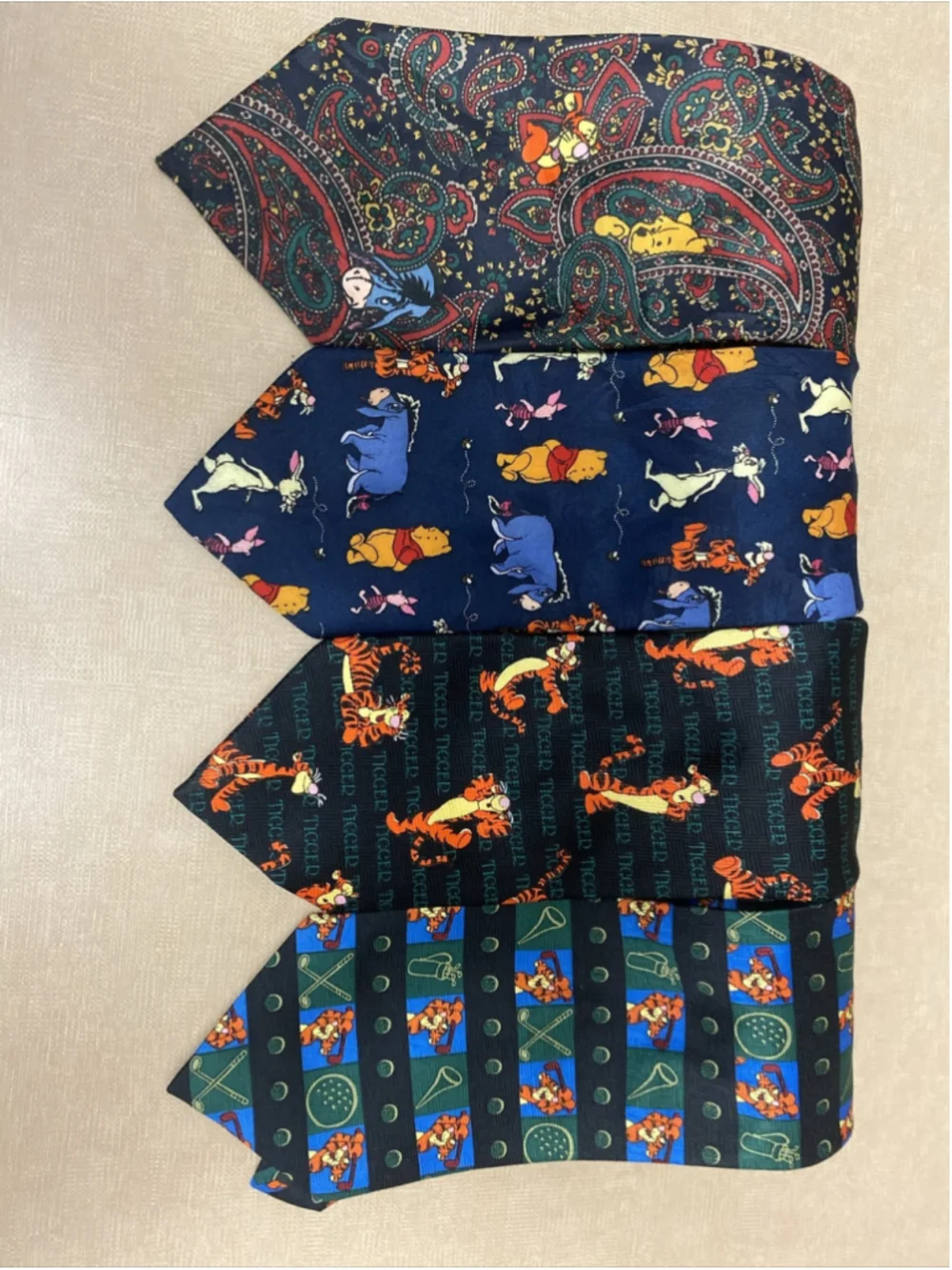 Lot Of 4 Winnie The Pooh Men's Neck Ties
